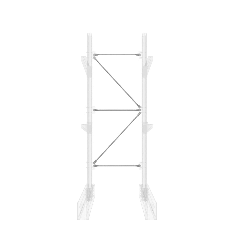 Galvanised Cantilever Racking | 3630mm H 3 Bays Single Side | Outdoor Bulky Storage