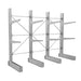 Galvanised 3 bay Cantilever Racking - angled view