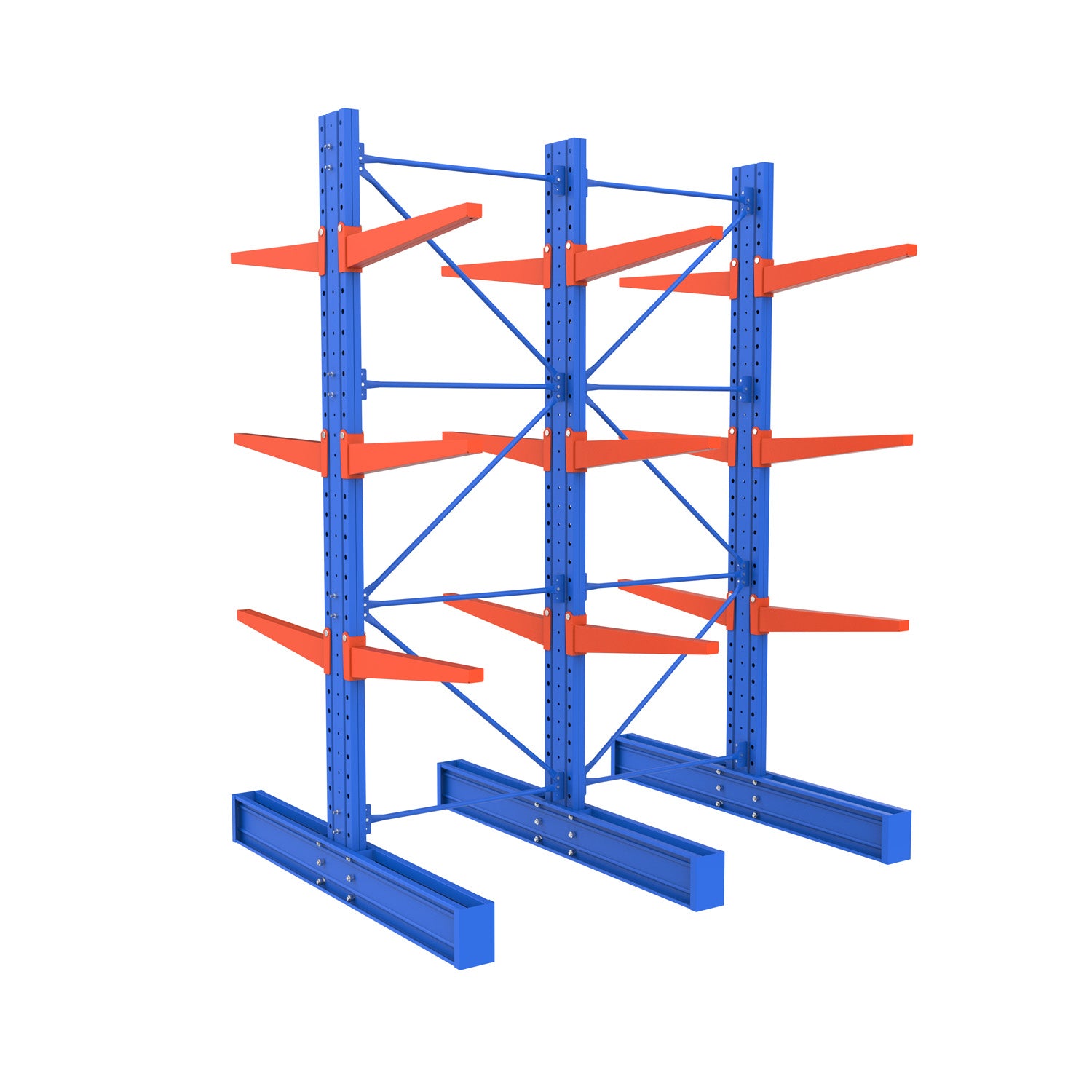 Heavy Duty Cantilever Racking | 4290mm Height 2 Bay Double Side | Indoor Bulky Warehouse Storage