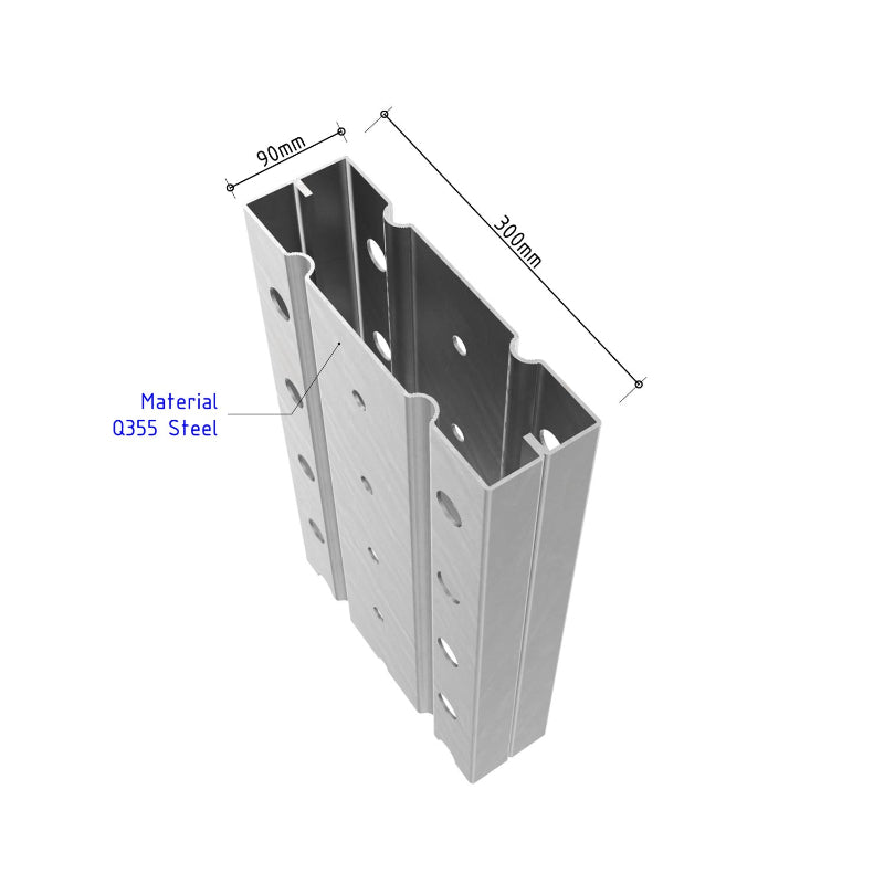 Galvanised Cantilever Racking | 3630mm H 3 Bays Single Side | Outdoor Bulky Storage