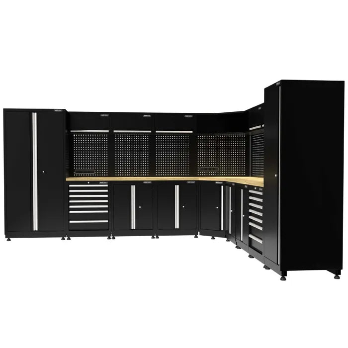Kraftmeister Pro garage storage system Wellington oak black