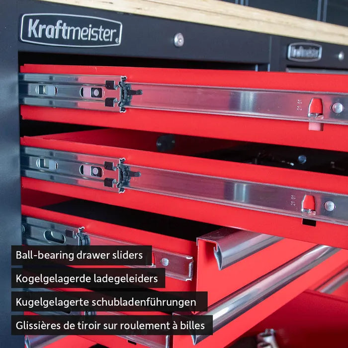 Kraftmeister Standard garage storage system Rhode Island plywood red